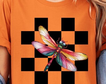 Boho Dragonfly Graphic Tee, Colorful Insect Shirt, Nature Lover T-Shirt