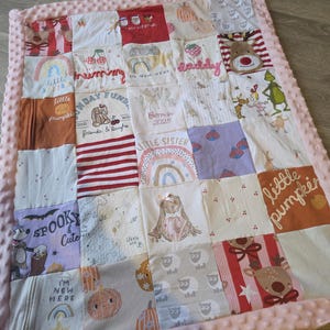 Baby clothes keepsake blanket