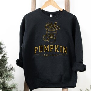 Pumpkin Spice tee shirt: Autumn Coffee Graphic, Fall Season image 3