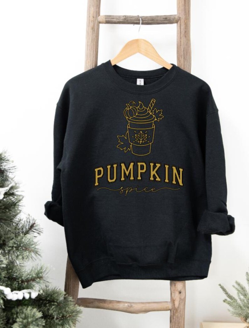 Pumpkin Spice tee shirt: Autumn Coffee Graphic, Fall Season image 3