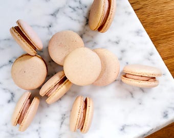 All Natural Strawberry Vegan Macarons