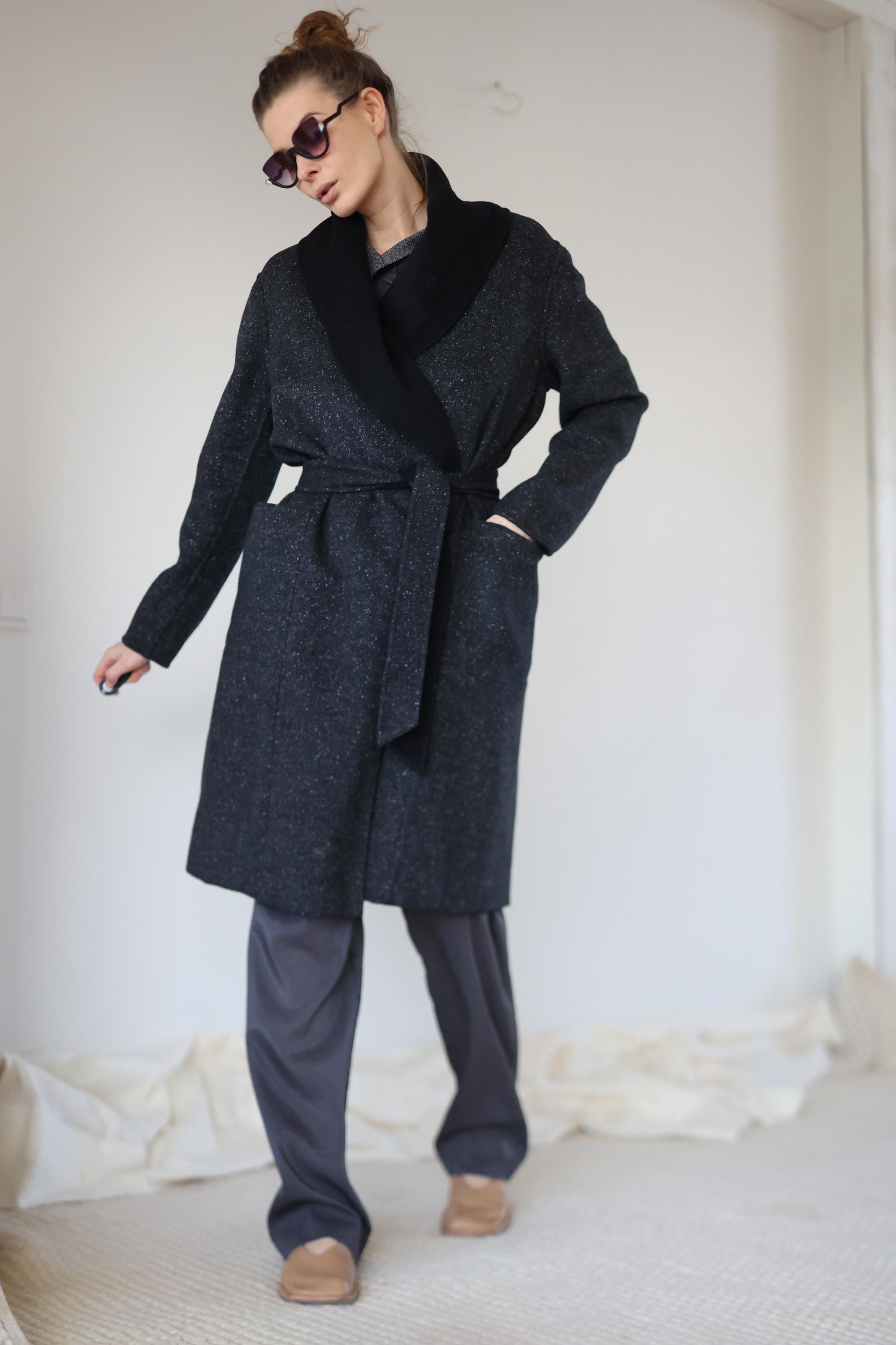 ジャケット・アウター I_am official reversible wool long coat I_am（アイアム）の「reversible wool long coat（ノーカラー