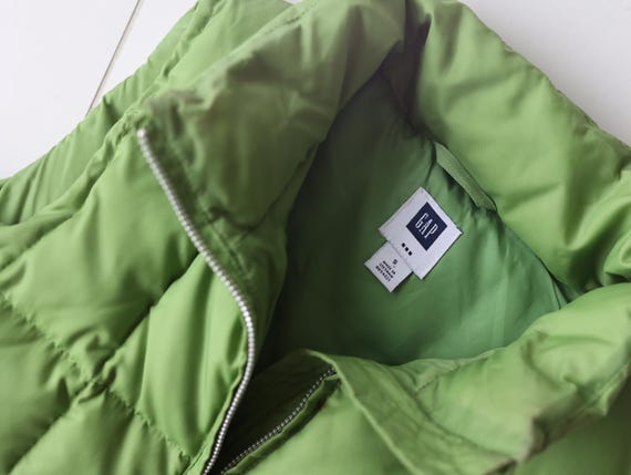 GAP Vintage Down Puffer Vest Green Ski Winter Sleeveless Jacket - Etsy