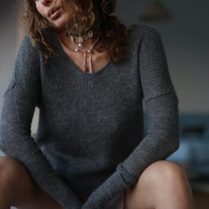 HELMUT LANG Vintage Alpaca Sweater Wool Knitted Asymmetric Sweater