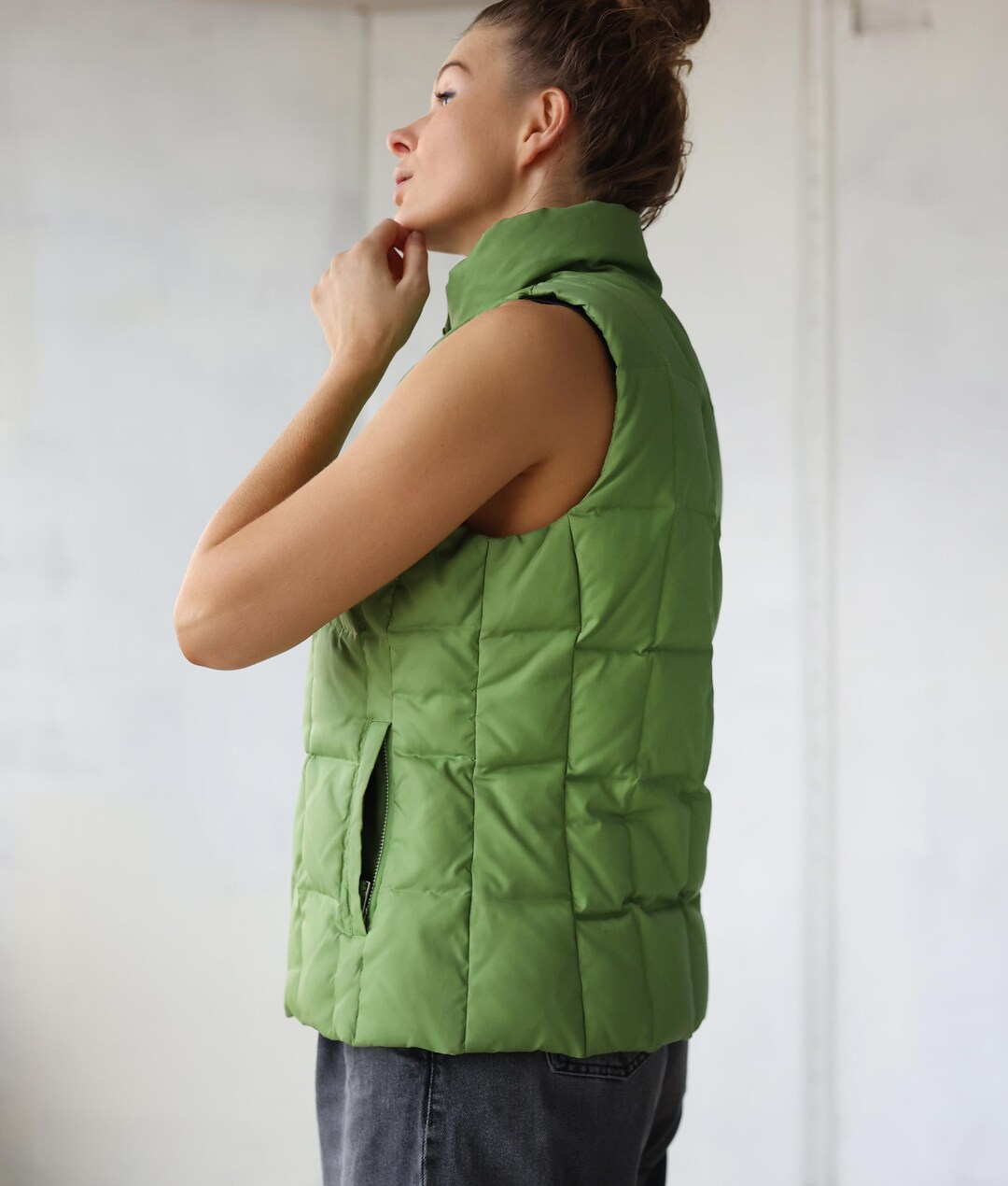 ★OLD GAP★down vest★size S GAP Vintage Down Puffer Vest Green Ski Winter Sleeveless Jacket - Etsy