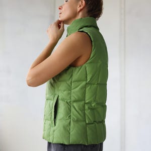 GAP Vintage down puffer vest green ski winter sleeveless jacket