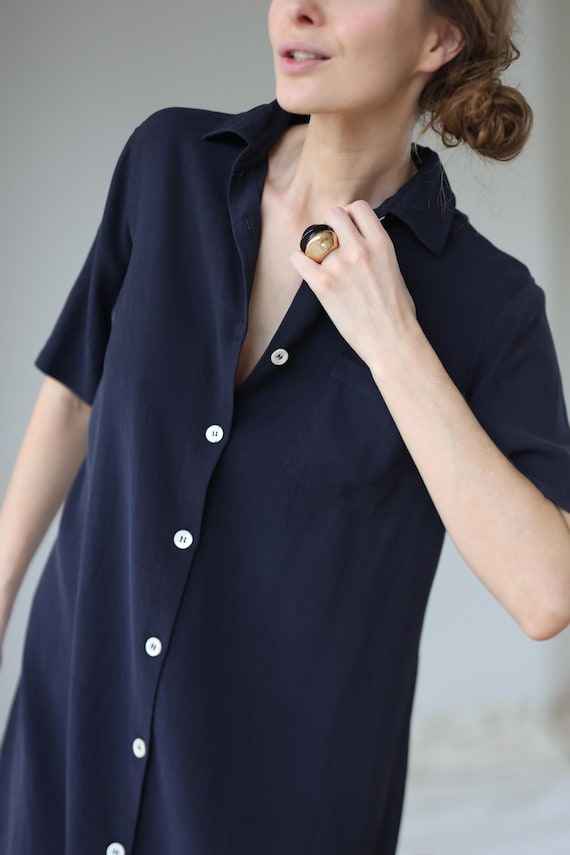 blue button down midi dress Azura Button Down Midi Dress- Lt. Blue main image 1