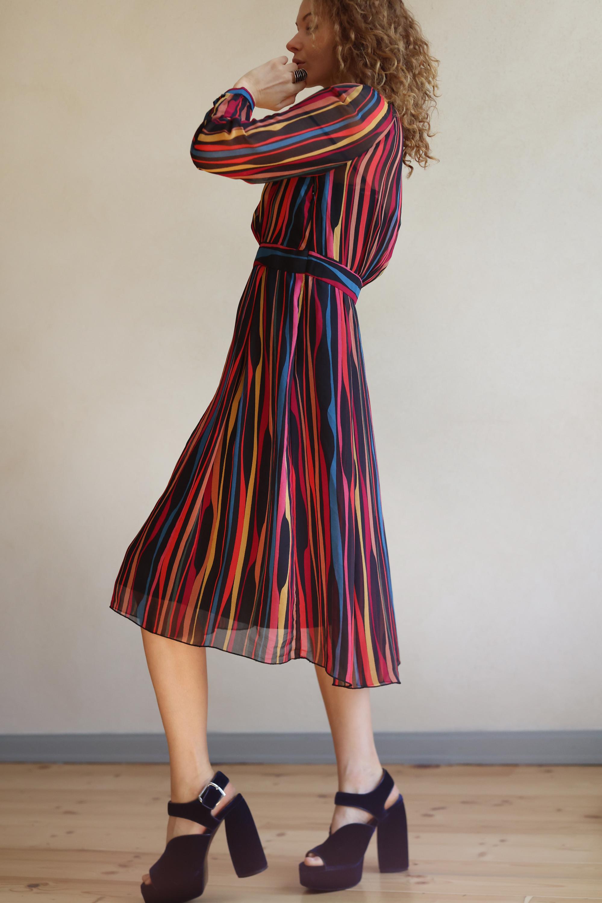 anne klein striped midi dress Anne Klein Women's Striped 3/4-Sleeve Midi Shirtdress