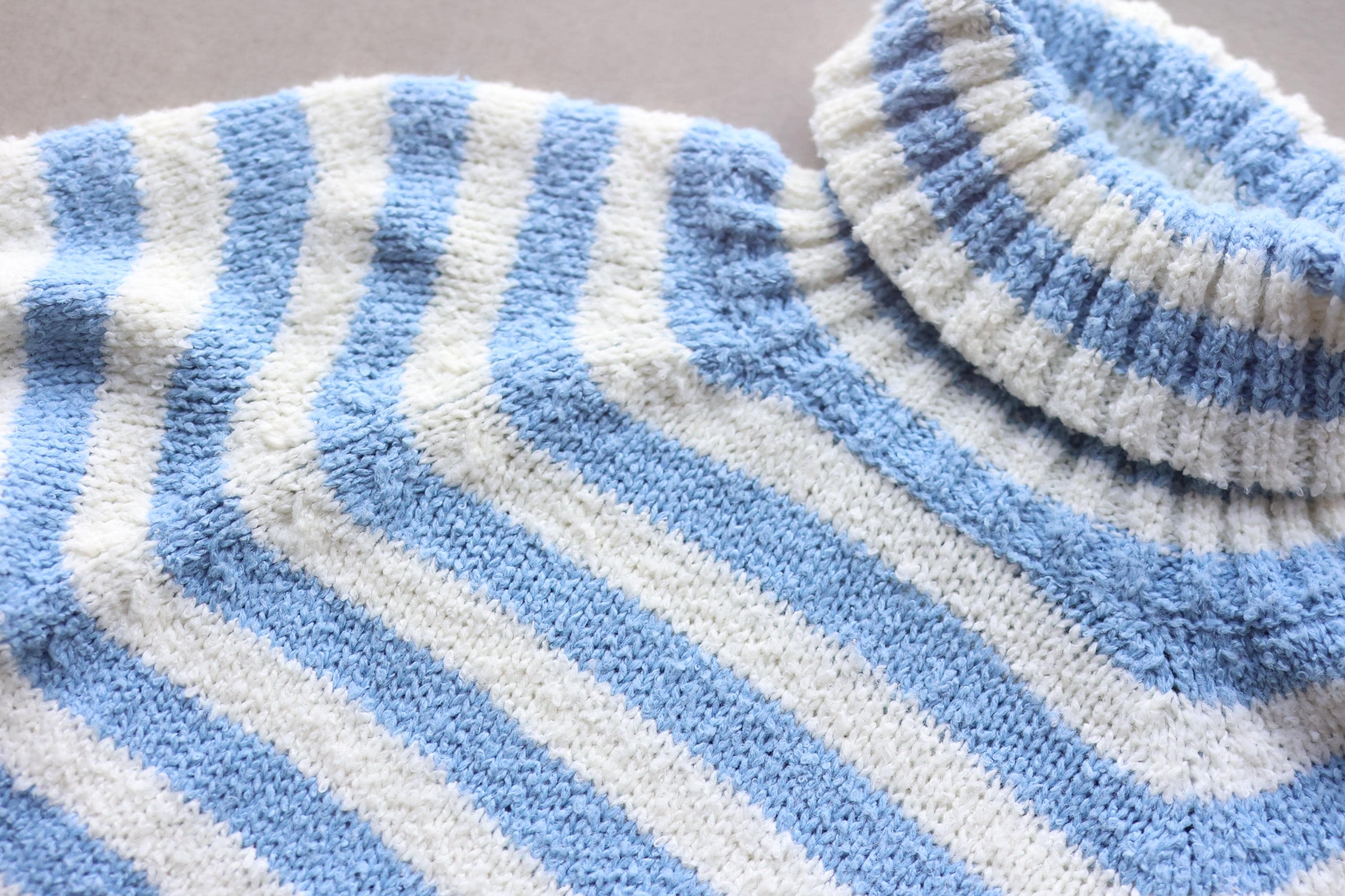 Vintage Blue White Striped Pullover Turtleneck Sweater Top - Etsy