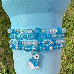 Polar Bear! Bracelet Stack, Boot, Straw Topper Set