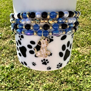 Blue Dalmatian! Bracelet Stacks & Paw Print Boot