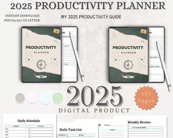 Minimalist Productivity Planner Notebook, Daily Planner Journal, Weekly Planner Organizer, To Do List Notebook, Student Gift, Habit Tracker