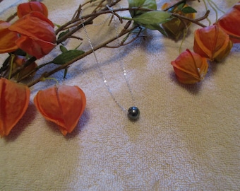 Tahitian Black Pearl Necklace, Original Tahitian Black Pearl Necklace, Tahitian Pearl Jewelry.