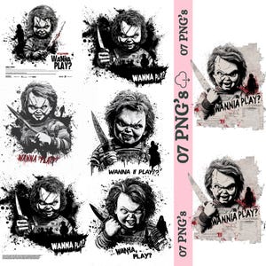 Horror Character Sublimation PNG Bundle Png Scary Movie Png | Horror Movie Png Halloween scary movie sublimation Bundle Killer Halloween Png