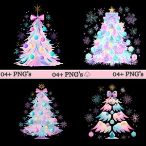 Neon christmas tree coquette bow png BUNDLE | Neon christmas tree png bundle neon christmas coquette png for christmas tree sublimation PACK