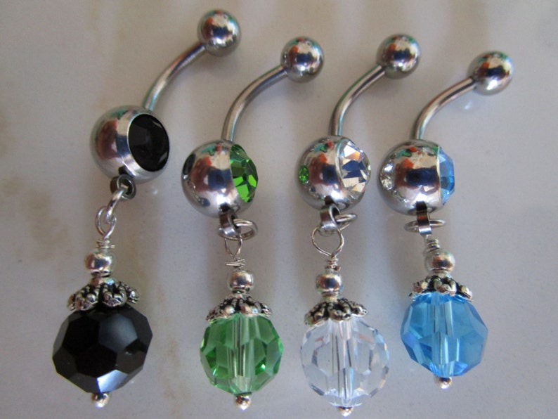 Faceted Dangle Belly Jewelry image 1