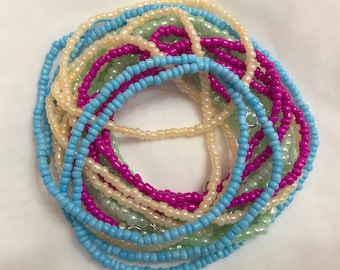 Color Cracked - WAIST BEADS 3mm beads