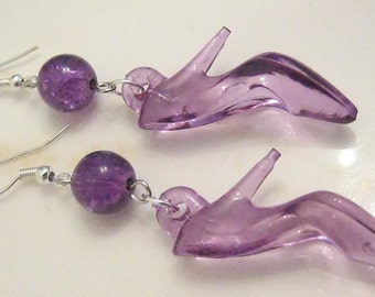 Barbie Bling - Purple dangle Earrings