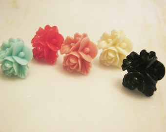 Flower Stud Earrings - Pick a Color