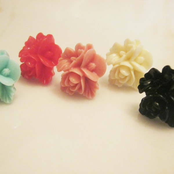 Flower Stud Earrings - Pick a Color