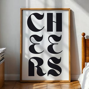 Barwagen proost afdrukbare muurkunst trendy woondecoratie vakantie