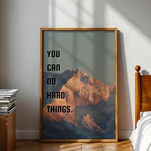 Motivational Printable Wall Art, Office Art Decor, Classroom Posters Quotes, Be Yourself, Mountains, Therapy Office Art, Mental Health