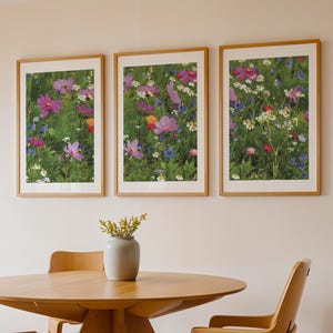 Wildflower Floral Print Set of 3 Pink Posters Digital Love Shack Fancy Wall Art Pink Download Granny Chic Wall Decor Aesthetic Cottagecore