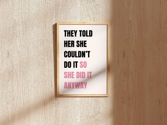 Girl Boss Motivational Print: Feminist Wall Art (Digital Download - Multiple Sizes Included)
