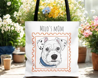 Custom Pet Portrait Tote Bag: Personalized Dog Cat Lover Gift