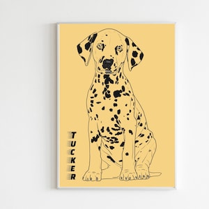Digital Pet Line Art, Full Body Custom Pet Line Drawing from Photo, Minimal line art, Personalized Pet Loss gift, Pet owner gift