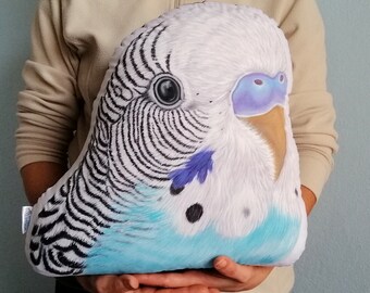 Custom Pet Pillow, Personalized Bird Cushion, Hand Painted custom animal  plush pillow,  Petlover gifts, pet memorials, pet loss gift