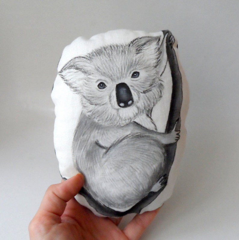 Koala Plush Mini Pillow Decor Handpaint Soft Pillow Toy - Etsy