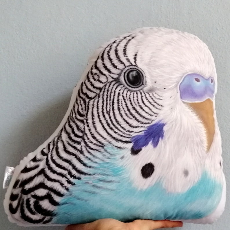 Custom Pet Pillow, Personalized Bird Cushion, Hand Painted custom animal plush pillow, Petlover gifts, pet memorials, pet loss gift image 4