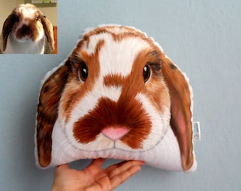 Custom Pet Pillow,  Bunny Pillow , Rabbit pillow, Personalized pet pillows, gift for pet lovers, pet memorial gifts, cat gifts, pet gifts