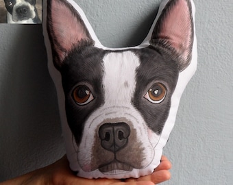 Boston Terrier Pillow, Custom Pet Pillow ,  Personalized  gift for pet lovers, Dog pillow, Cat pillow, Pet owner gifts, dog gifts, cat gifts