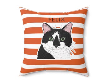 Cuscino personalizzato per animali domestici: ritratto personalizzato di cane o gatto, ricordo per animali domestici