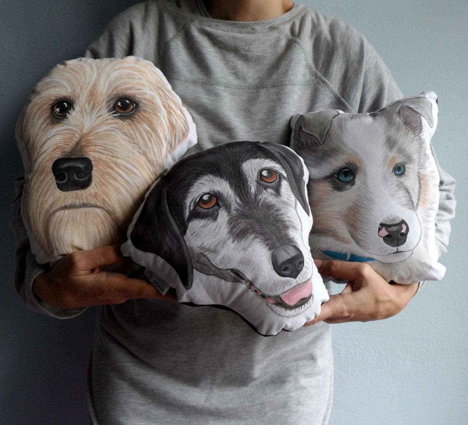 Custom Pet Portrait Plush Pillow Personalized Pet Pillows Etsy