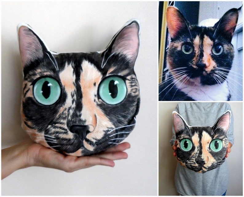 Custom Pet Portrait Plush Pillow Personalized Pet Pillows - Etsy
