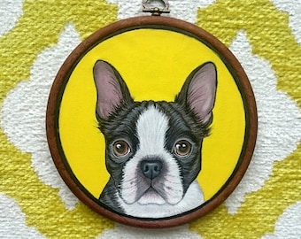 Benutzerdefinierte Haustier Portrait - personalisierte Haustier - Haustier Hoop Kunst - Hundeportrait - Petlover Geschenk - Geschenk für Tierliebhaber - benutzerdefinierte Hoop Kunst 7"