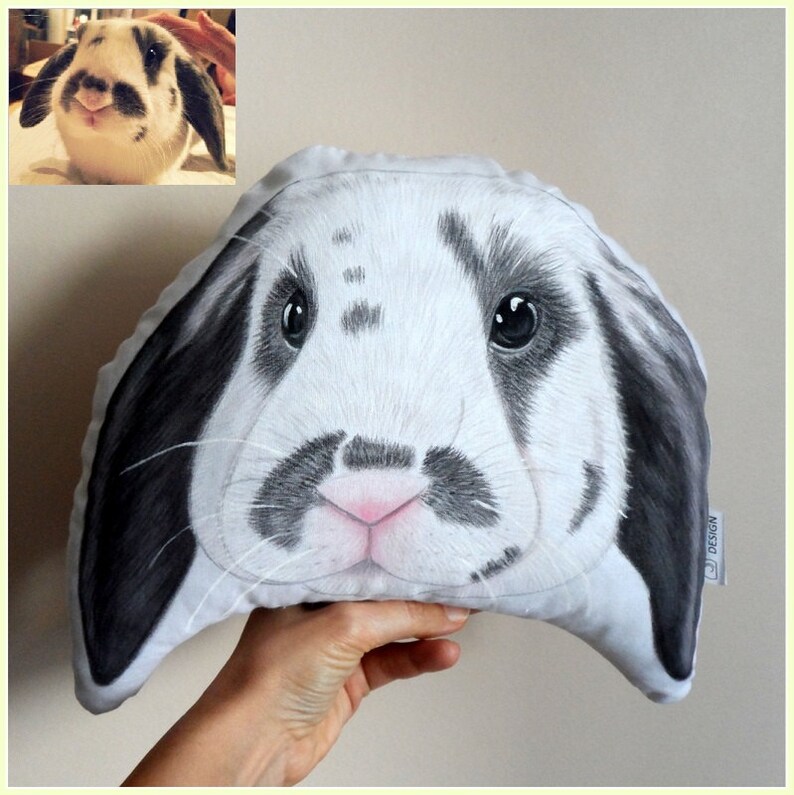 Custom Pet Pillow Bunny Pillow Rabbit pillow Personalized Etsy