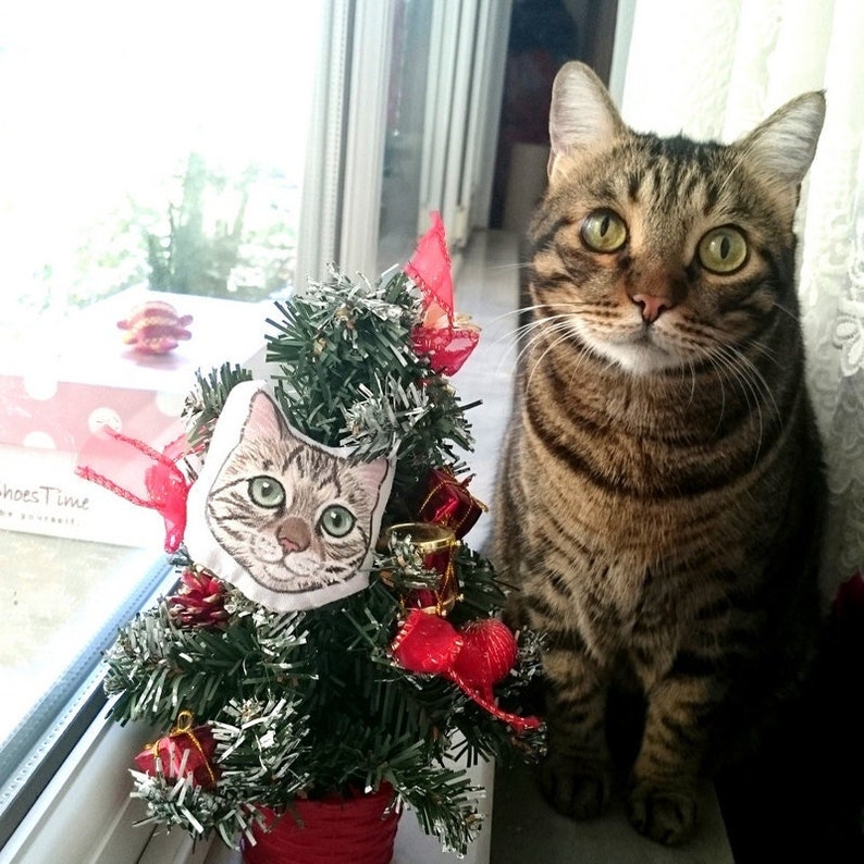 Hand Painted Custom Pet ornament, stuffed pet ornament plushie , pet memorial art