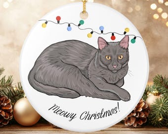 Custom Pet Ornamet, Full Body drawing ,Personalized Ceramic ornament from Pet Photo , Christmas Gift