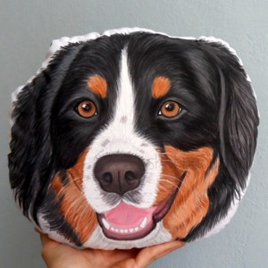 Custom Dog Portrait Pillow, Australian Shepherd pillow , Personalized gift for pet lovers, gift for dog lovers, dog lover gifts, dog dad image 1