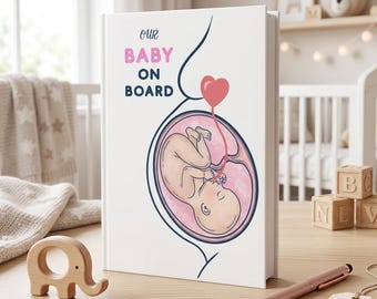 Baby on Board Journal | Pregnancy Baby Bump Notebook, Pregnancy maternity Diary