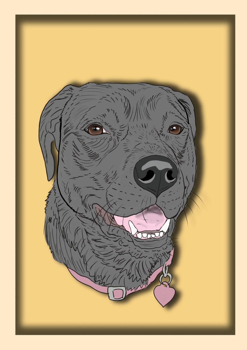 3D Pet Art, Digital Custom Pet Portraits, Custom Pet Drawing from Photo, Pet Memorial gift, Pet owner gift, cat gift, dog gift, digital file image 4