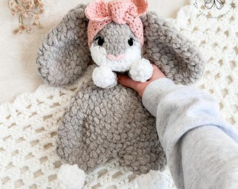Crochet Bunny Lovey: Customizable Colors, Made to Order