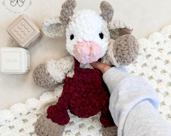 Crochet Cow Lovey: Customizable Colors, Made to Order