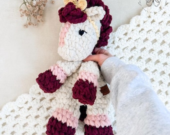 Crochet Pony Lovey: Customizable Colors, Made to Order, Horse, Pony