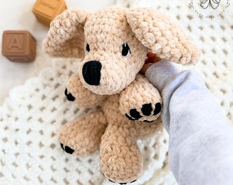 Crochet Puppy Plushie: Customizable Colors, Made to Order