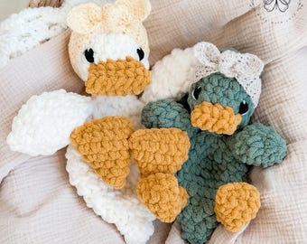 Crochet Duck Lovey: Customizable Colors, Made to Order